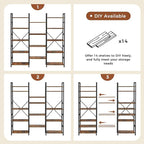 SUPERJARE Triple Bookshelf, Bookcase - Image 5