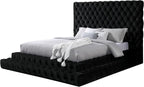 Furniture of America Sable Fabric Upholstered Step Up King-Size Platform Bed by FurnitureofAmerica