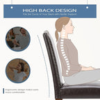 DUMOS Upholstered Dining Chairs，Set of 2 PU Leather Dining Room Kitchen Chair - Image 3