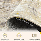 RELEANY Washable Area Rugs 10'x14 Non-Slip Modern Abstract Soft - Image 4