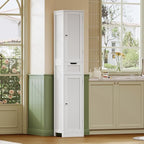 Iwell Tall Bathroom Cabinet, Slim Narrow Bathroom Storage Cabinet - Image 4