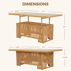 Grand patio 7-Piece Patio Wicker Furniture Set - Image 6