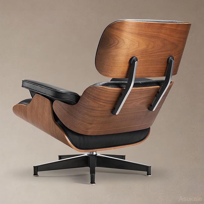 Top Black PU Leather, Mid Century Chaise Lounge Chair Indoor, Chair - Image 6