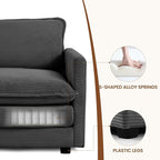 ROWHY 78'' Sectional 2 Seat Cloud Loveseat - Image 4