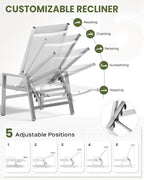 Vexwalx Patio Chaise Lounge Outdoor - Image 5