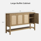 SICOTAS Rattan Sideboard Buffet Cabinet - Image 2