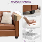 TYBOATLE 88" W Faux Leather Couches - Image 3