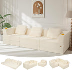 COMAX Futon Sofa Bed 3 Seater, 4 in 1 Folding Boneless Sleeper Corduroy Couch by COMAX