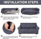Peryiter 3 Pcs Couch and Loveseat Covers Set Sofa Cover - Image 3