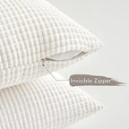 MIULEE Neutral Harmony Decorative Pillow Covers 20x20 Inch Set of 4 Rustic - Image 5