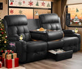 RV Loveseat Recliner Sofa, Oversized Massage Wall Hugger 3-Seater Recliners by TiooiiReclinerSofa