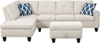 Wakefit Sectional Sofa Couch, Modern 4-Seaters Living Room Furniture Sets - Image 3