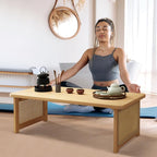 Foldable Japanese Floor Table Lightweight, No Assembly Required, Eco-Friendly - Image 2