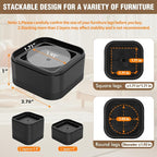 4 Pack Furniture Risers, Ajustable Bed Lifts Rrisers, 1 Inch Stackable Heavy - Image 2