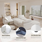 Cloud Modular Sectional Sofa Couch, 4 Seater Sofa - Image 4