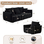 Antetek Set of 3 Teddy Sofa for Living Room, Modern 2 Units Deep Seat Sofa - Image 2