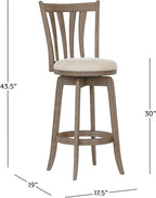 Hillsdale 29.5" Savana Wood Swival Bar Height Stool - Image 3