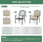 Summsun Outdoor Chair Cushions Set of 4, Waterproof Backrest and Deep Seat - Image 7
