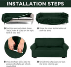 Peryiter 2 Pcs Sofa Covers Couch and Loveseat Covers Set Stretch Sofa Slipcover - Image 3
