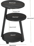 BEWISHOME Round End Table Side Table - Image 3