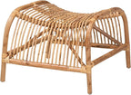 bali & pari Lamaria Modern Bohemian Natural Rattan Footstool by balipari