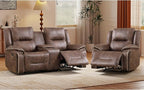 EBELLO Faux Leather Manual Recliner Sofa Set, 1 Seat Reclining Chair and a by EBELLO