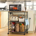 ThreeHio Rolling Kitchen Microwave Cart - Image 5
