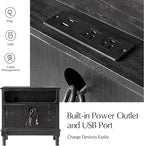 HULALA HOME Solid Wood Storage End Tables - Image 4