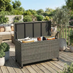 GarveeLife Medium Outdoor Wicker Storage Box, PE Rattan Patio Storage Chest by GarveeLife