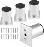 Set of 4 Furniture Legs 2.36 Inch, Adjustable Aluminum Alloy Cabinet Legs by Kyuionty