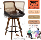 Set of 2 Bar Stools Counter Height - Image 2