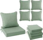 Summsun Outdoor Cushions for Patio Furniture, Faux Linen Water Resistant by SUMMSUN