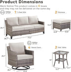 Outdoor Patio Furniture Set-9 Pieces All-Weather Wicker Outdoor Furniture - Image 8