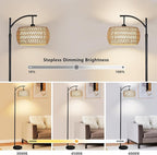 Arc Floor Lamp with Remote Control, Dimmable LED Floor Lamp with 3 Color - Image 2