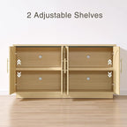 Fatmok Buffet Cabinet with Storage, Wood Media TV Console Table Credenza - Image 5