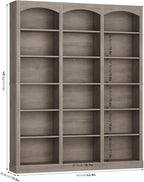 FACBOTALL 71" Triple Wide Bookshelf, 6 Tier Tall Bookshelf, Large Bookcase - Image 3