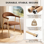 DUMOS Dining Chairs Set of 2, Linen Fabric Upholstered Kitchen Side Chairs - Image 4
