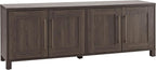 Henn&Hart Rectangular TV Stand for TV's up to 80" in Alder Brown, TV Stands for by HennHart