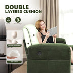 VINGLI Green Convertible Futon Sofa Bed, Sleeper Sofa - Image 8