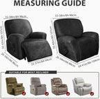 ANARACHON Leather Look Oversize Recliner Chair Covers, Thick 4 Pieces Recliner - Image 3