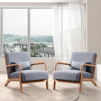 INZOY Mid-Century Modern Accent Chair Set of 2, Dark Grey Living Room Chairs by INZOY