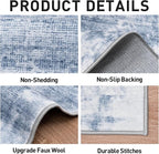 9x12 Area Rugs Washable Rug: Modern Abstract Living Room Rug Soft Anti-Skid - Image 6