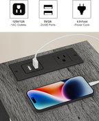TUTOTAK Small End Table with Charging Station, Narrow Side Table with USB Ports - Image 8
