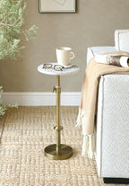 Adjustable-Height Marble Drink Table - Image 2