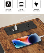 TUTOTAK Small End Table with Charging Station, Narrow Side Table with USB Ports - Image 7