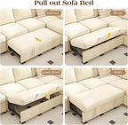 Ihanherry Large U-Shaped Sectional Sofa Bed, 8-Seater Convertible Sleeper - Image 7