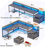SEDETA L Shaped Desk, Gaming Desk - Image 3