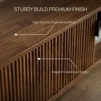 Alpen Fluted TV Stands for Living Room, Wood Television Media Cabinet for - Image 4