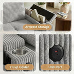 Auvsoce 65" 3-in-1 Pull-Out Convertible Sofa Bed - Image 3