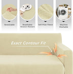 Arfntevss Stretch Sectional Couch Covers L Shaped Corner Sectional Sofa Cover - Image 5